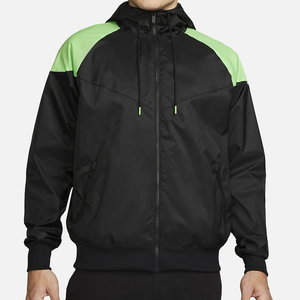 Veste coupe-vent imperméable pour homme, personnalisée OEM, légère, grande taille, tricotée avec fermeture éclair, pour l'hiver - Product Image 1