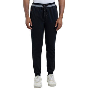 Pantalones Deportivos con Forro de Malla para Hombre, Pantalones Casuales de Corte Ajustado con Puños Elásticos y Ventilación, Estilo Urbano - Product Image 1