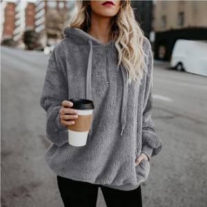 Sweat à capuche décontracté personnalisé en coton de haute qualité 400 GSM pour femmes - Product Image 3