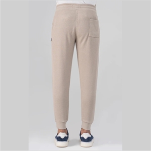 <b>SLIM</b> FIT WAFFLE <b>JOGGER</b> TROUSER OATMEAL - Product Image 2