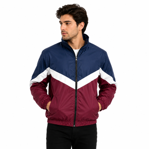 Men's Color Block Windbreaker <b>Jacket</b> – <b>Lightweight</b> Windproof Full Zip Casual Streetwear Sports <b>Running</b> Outdoor Track <b>Jacket</b> - Product Image 1
