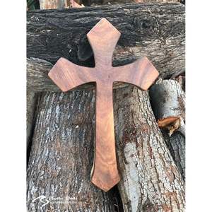 Croix en bois écologique pour la prière religieuse, artisanat en bambou et en bois - Product Image 1