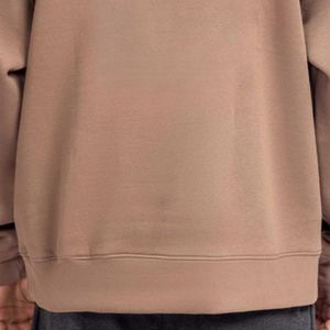 Sweat à capuche décontracté pour homme en molleton marron avec impression avant et arrière, style streetwear confortable, OEM ODM - Product Image 5