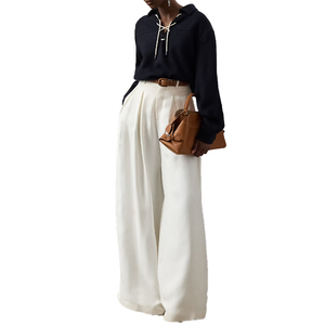 Jersey de Cachemira Afelpada Premium para Mujer, Suéter de Invierno con Cuello Abierto con Cordones, Prenda de Punto Suave, Lujosa y Cálida, Estilo Casual y Relajado - Product Image 6