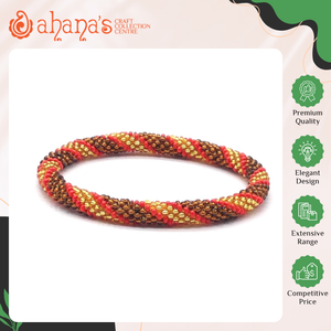 Ahana's Nepal Origin High Quality Modern Design Multi Colors Handmade Crochet Trendy Women's Glass <b>Beads</b> <b>Bracelets</b> Sale - Product Image 2