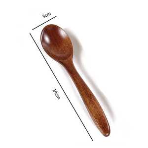 Cucharas de Madera de Diseño Clásico, Ecológicas, de Mango Corto, Duraderas, con Acabado Espejo para Bodas - Product Image 6