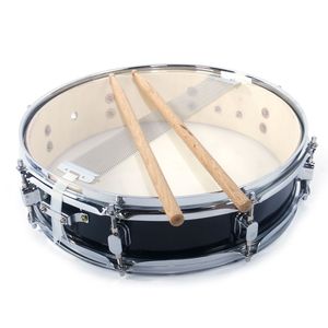 Set di bacchette professionali nere da 13x3,5 pollici per rullante, con chiave per tamburo e cinghia, per strumenti classici acustici jazz, in bronzo, con camera in metallo - Product Image 4