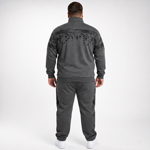 Ensemble de survêtement pour homme avec veste à poches latérales imprimées et pantalon de survêtement en molleton français de haute qualité, taille plus, ensemble de survêtement sport pour homme, veste 2 pièces - Product Image 3