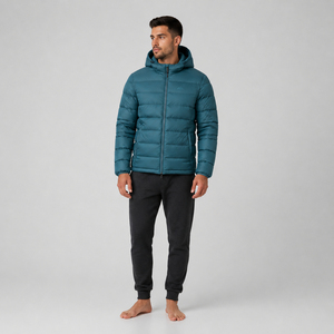 Men Winter Half Zip Bubble Waterproof Breathable High Street <b>Coat</b> 2026 Top <b>Sale</b> Front Puffer Jacket OEM Customized Canvas Hooded - Product Image 6