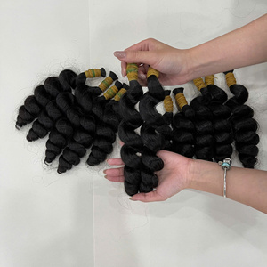 Extensiones de Cabello Natural Rizado al Vapor, Color Negro Natural, en Paquetes, Precio de Fábrica, Tendencia en Cabello Virgen - Product Image 6