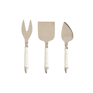 Elegante juego de 4 cuchillos para queso de acero inoxidable con mango de mármol blanco, herramientas de cocina ecológicas para servir en el hogar y como regalos de boda. - Product Image 1