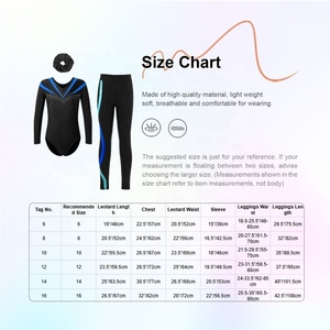 6-16 vente en gros enfants formation Dancewear ensemble danse contemporaine Costume filles compétition gymnastique rythmique vêtements justaucorps - Product Image 6