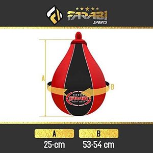 Sac de frappe en cuir Farabi pour la boxe, réglable en hauteur, idéal pour la maison, le kickboxing, le taekwondo et l'entraînement MMA - Product Image 6