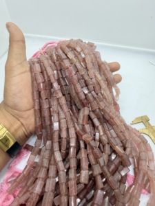 Natural Strawberry Quartz Tumble Gemstone <b>Beads</b> 10-15mm 16 Inches Strand Manufacturer Supplier Wholesale <b>Beads</b> Jewelry Making - Product Image 6