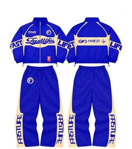Custom Tracksuit OEM ODM Manufacturer 100% Cotton Acid Wash Double Layer Rhinestone Hoodies and Wide Double Waist <b>Sweatpants</b> <b>Set</b> - Product Image 3