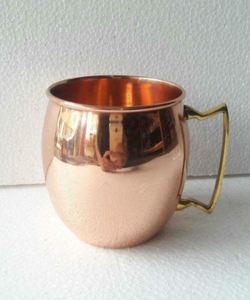 <b>Copper</b> Moscow Mule Mug Brass Handle Reusable <b>Copper</b> <b>Cup</b> for Party Drinks and Home Use - Product Image 2