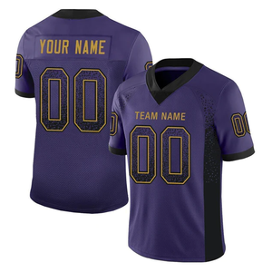 เสื้อฟุตบอลอเมริกันแบบใหม่ ออกแบบเองได้ พิมพ์ลายแบบ Sublimation พร้อมชื่อทีมและหมายเลข เสื้อแฟนคลับ ระบายอากาศได้ดี สำหรับผู้ชาย - Product Image 6