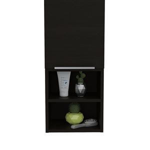 Armadietto per medicinali Hazelton con finitura nero wengue e due ripiani interni per riporre oggetti nel bagno - Product Image 3