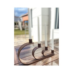 Lanterne porte-bougie en métal avec structure en fer durable pour centres de table de jardin, événements familiaux, dîners et réunions - Product Image 1