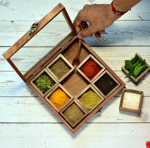 Wood Spice <b>Box</b> Customized Best Quality Handcrafted Natural Wooden Spice <b>Box</b> Container Durable Hand Wash Only - Product Image 5