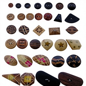 Botones de cuerno de búfalo natural con patrón cuadrado y rectangular, cuentas de base plana para ropa y prendas de vestir, producción directa de fábrica - Product Image 6