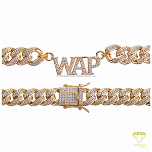 Collier chaîne cubaine en argent sterling 925 avec diamants Moissanite, bijoux de luxe de créateur, style Iced Out, pour hommes et femmes, vente en gros - Product Image 2