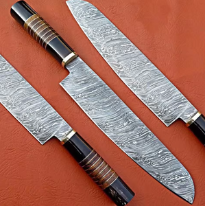 PRESTIGE BLADES Customizable Handmade Damascus Steel Chef <b>Knife</b> Modern Wooden Handle Ambidextrous Design Dishwasher <b>Safe</b> Brushed - Product Image 4
