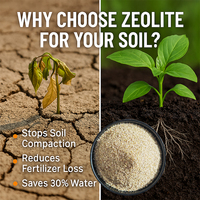 Poudre de zéolite de qualité agricole biologique, équilibrant le pH pour l'amélioration des sols acides et stimulant la croissance des racines