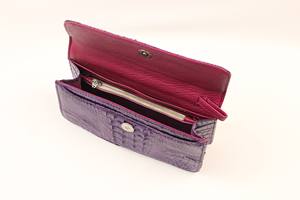 Long Purse Long portefeuille en cuir de crocodile véritable femmes pochette taille 10x20cm portefeuille en cuir d'origine portefeuille en cuir personnalisé - Product Image 4