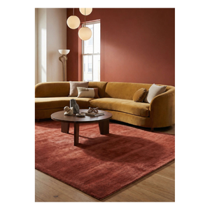 Alfombra Rectangular Beige de Viscosa Tejida a Mano, Alfombra Artesanal para Piso, Proveedor de Alfombras - Product Image 5