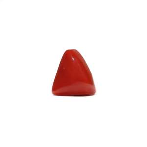 Natural Red Coral Loose Gemstone 6 Carat Oval Cabochon for Fine Jewelry - Product Image 2