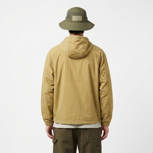 Vente en gros 2026 – Blouson coupe-vent à capuche pour homme, couleur unie, fermeture éclair, décontracté, pour l'automne, en polyester, coupe classique - Product Image 2