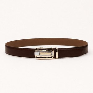 Ceinture en cuir de vachette pour homme sur mesure avec boucle automatique 24 mm Noir Marron Business Dress OEM - Product Image 1