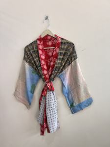 Kimono indien en pure soie, confortable et doux, robe de mariée japonaise en soie, peignoir floral, tenue de plage, vêtement de nuit pour la maison en été - Product Image 5