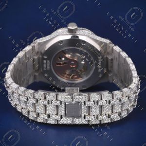 Reloj de Diamantes Moissanite Personalizado de 41 mm, Automático, Mecánico, de Acero Inoxidable, Resistente al Agua, para Hombre, Hecho a Mano, con Incrustaciones de Joyas - Product Image 4