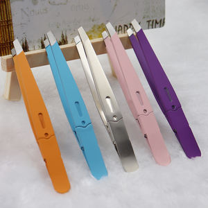 Pinzas Profesionales de Alta Precisión para Cejas, de Acero Inoxidable, Punta Curva, Ligeras y Ecológicas, para Depilación Facial - Product Image 6