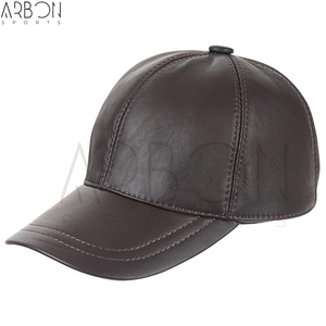 2026 Comfortable Premium Quality Fashionable Durable Streetwear Custom Logo Genuine Leather Baseball Cap for Men and Women - Product Image 2