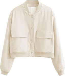 Chaqueta Bomber Blanca Personalizada para Mujer, Precio al por Mayor, con Patrón de Perlas Zeta Phi Beta, Cierre de Cremallera, Chaqueta Corta para Chicas - Product Image 1