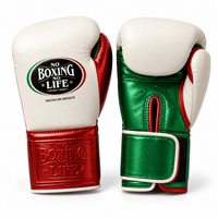 Özel Tasarım MMA ONEMAX Nefes Alabilen No Boxing No Life Sığır Derisi Bağcıklı Antrenman Boks Eldivenleri Kırmızı Beyaz Yeşil
