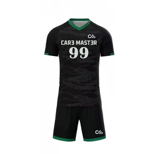 ชุดยูนิฟอร์มฟุตบอลขายส่ง คุณภาพสูง เป็นมิตรกับสิ่งแวดล้อม ทนทาน โพลีเอสเตอร์ 100% น้ำหนักเบา ระบายอากาศได้ดี เสื้อเจอร์ซีย์แบบสั้น ปรับแต่งได้ - Product Image 1