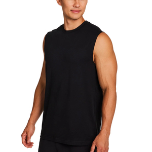 Fabrication en gros de débardeurs personnalisés pour hommes, respirants, à séchage rapide, effet délavé, surdimensionnés, pour la musculation et la gym. - Product Image 6