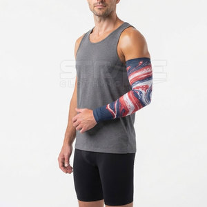 Flexible Sports <b>Arm</b> <b>Sleeves</b> Quick Dry Lightweight Spandex/Polyester Material Eco-Friendly Compression Secure Fit <b>for</b> Exercise - Product Image 4