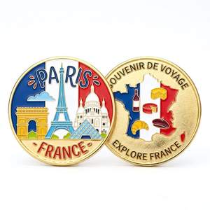 Pièces de monnaie en alliage de zinc émaillées personnalisées avec design et logo double face, thème Tour de la ville de Nagoya, Japon - Product Image 4