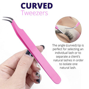 Pince à épiler professionnelle de haute précision en acier inoxydable pour extensions de cils et sourcils, outil de maquillage 2026 - Product Image 5