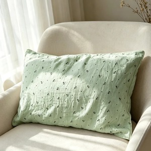 Housse de coussin carrée avec imprimé végétal, style moderne, respirante, fermeture éclair, usage hôtelier, 100% lin, décoration intérieure - Product Image 3