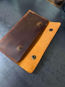 Genuine Leather Cash Envelope <b>Budget</b> <b>Wallet</b> Wholesale Vendor Factory Direct Slim Custom Logo Money Pouch LCE-0020 - Product Image 5