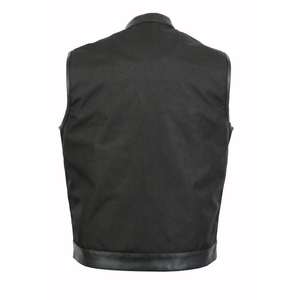 Nouvelle arrivée de gilets en cuir PU pour hommes, noirs, style hip-hop, cool, avec rivets métalliques, vente en gros personnalisée, gilets sans manches en similicuir - Product Image 5