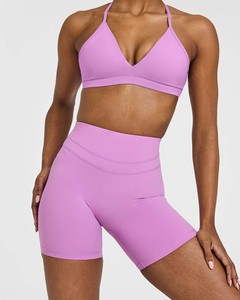 กางเกงขาสั้นรัดรูปเอวสูงสำหรับผู้หญิง กางเกงออกกำลังกายยืดหยุ่นสำหรับฟิตเนส วิ่ง และกิจกรรมกีฬา - Product Image 5