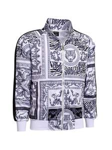 Men's Black <b>White</b> Solid Hooded Full Sleeve <b>Tracksuit</b> Set Quick Dry Lightweight Breathable Polyester Streetwear Regular Fit - Product Image 4