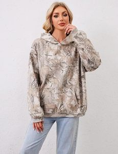 เสื้อฮู้ดดี้ลายพราง GSM สูง สำหรับฤดูหนาว มีโลโก้ด้านหน้า ผ้าฝ้ายฟลีซหนานุ่ม สั่งผลิตได้ตามต้องการ พิมพ์ลายแฟชั่น ทรงหลวม ใส่สบาย แขนยาว - Product Image 5